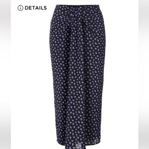 Cabi island skirt Elegant navy Purple Patterned Skirt